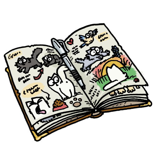 Simons cat menu dairy colour